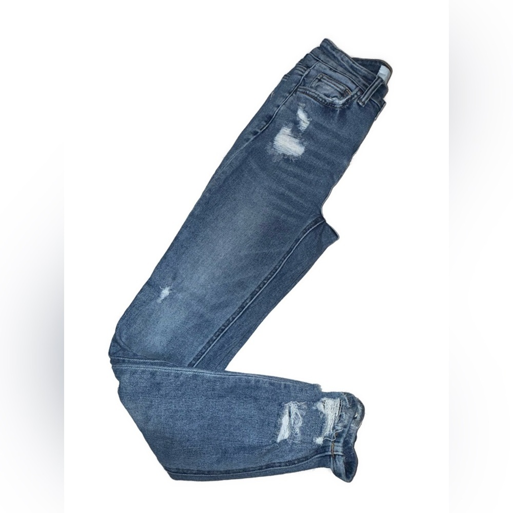 Bridge by GLY Elliott High Rise Skinny Jeans chewed hem Distressed Size 24 - Picture 4 of 8
